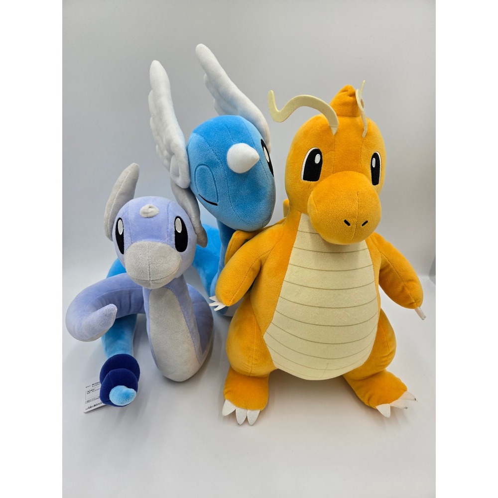 Pokemon Banpresto Mofugutto Dratini Dragonair Dragonite Plush Set Bandai‎ Japan